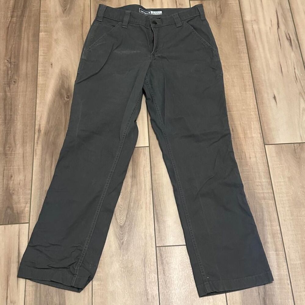 Carhartt Rugged Flex Rigby Pants Grey Relaxed Fit 30x30 Workwea